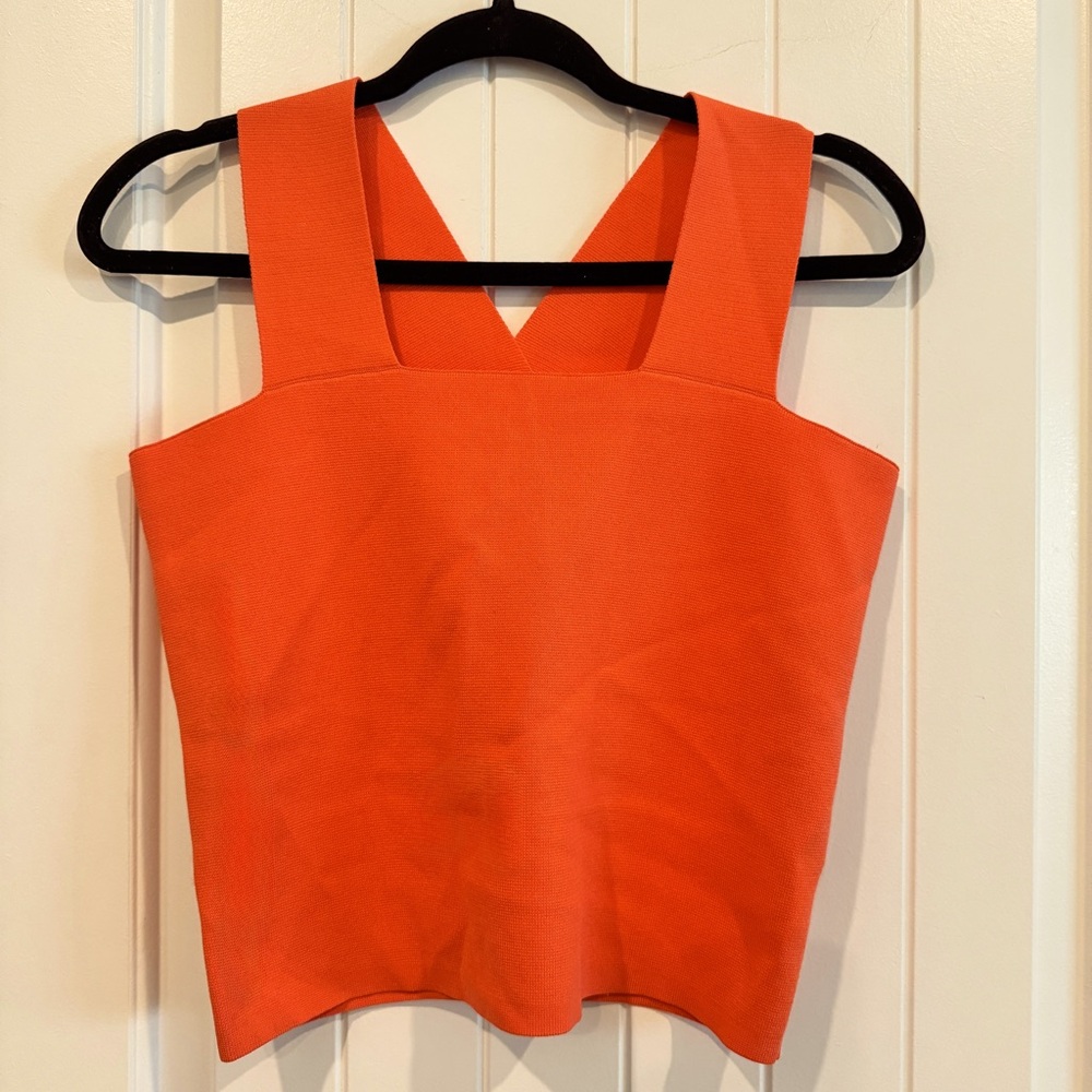 HOUSE OF HARLOW 1960 Knit Tank Top Spicy Orange Stretch